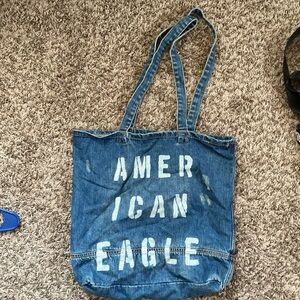 AE (American Eagle Outfitters) Blue Jean Tote Bag